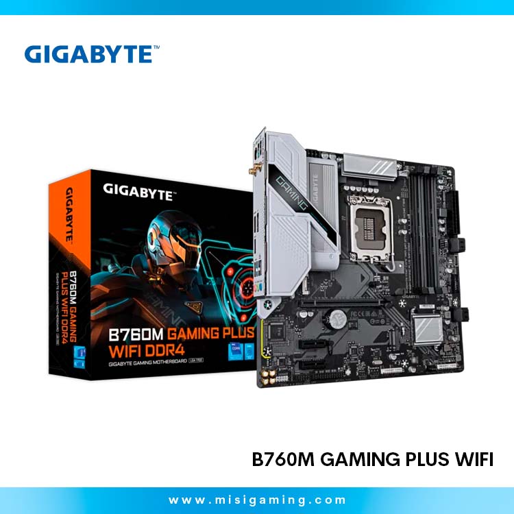 Motherboard Gigabyte B760M Gaming Plus WIFI - Ddr4 - Intel Core Series - Lga 1700