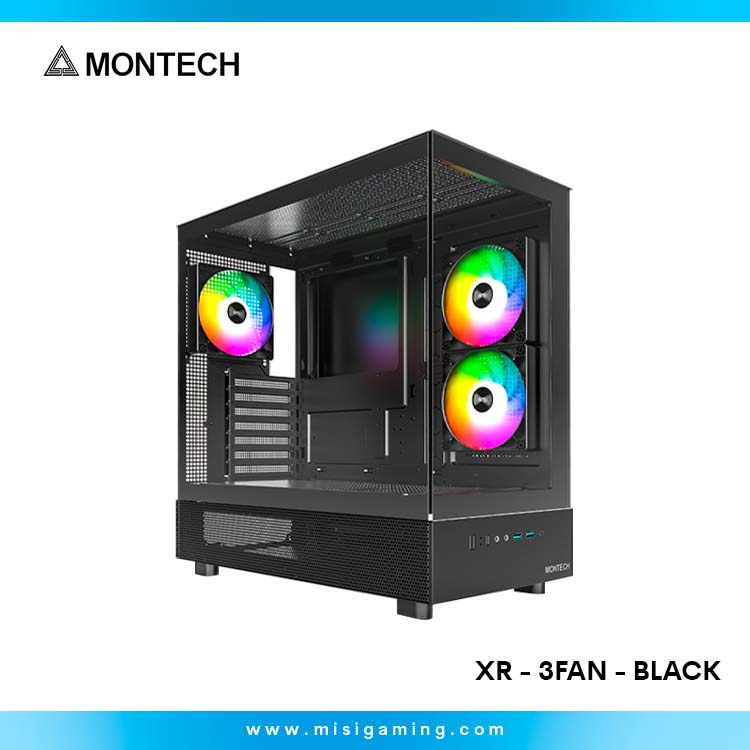 Case Montech XR - 3Fans - Black
