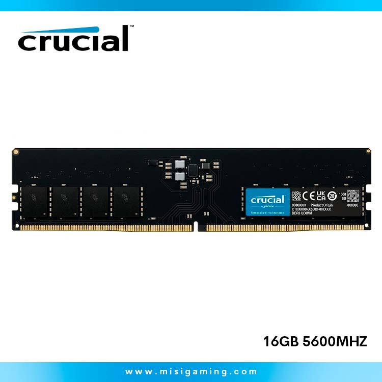 Memoria Ram Crucial 16Gb 5600Mhz - Intel XMP - AMD Expo - Ddr5