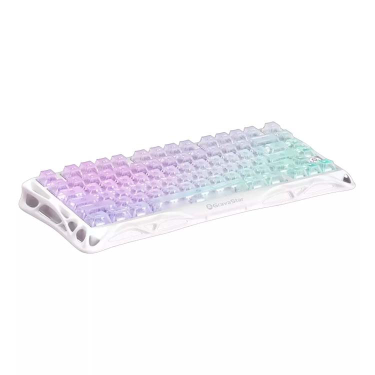 Teclado Mecanico GravaStar Mercury K1 Lite - 75% - Rgb - Inalambrico - Crystal Aurora