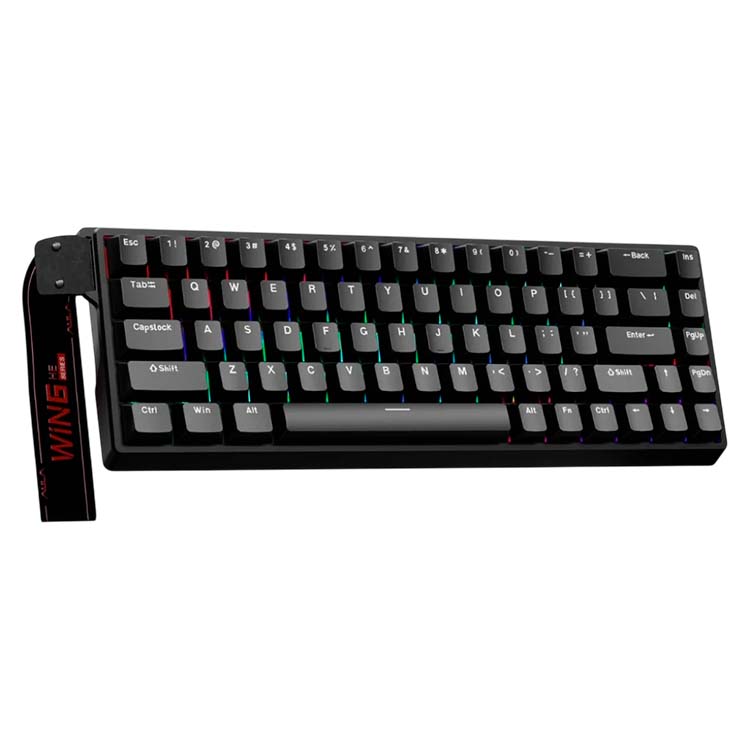 Teclado Aula WIN68HE - Cableado - Switch Magnéticos Gray Wood - Black