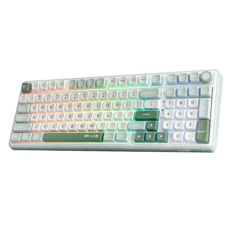 Teclado Mecanico Royale Klugde (R98 Pro) Sky Cyan - Single Mode (USB) -Switch Cream