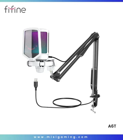 Micrófono Fifine A6T WHITE Soporte de brazo